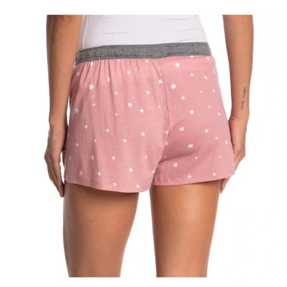 NWT PJ Salvage Star Print Cotton Blend Pajama Shorts in Rose (Sz L)